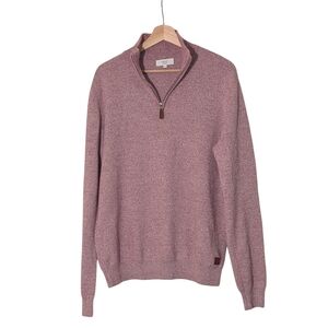 NWOT Next Men's Pink Melange Half-Zip Sweater, M